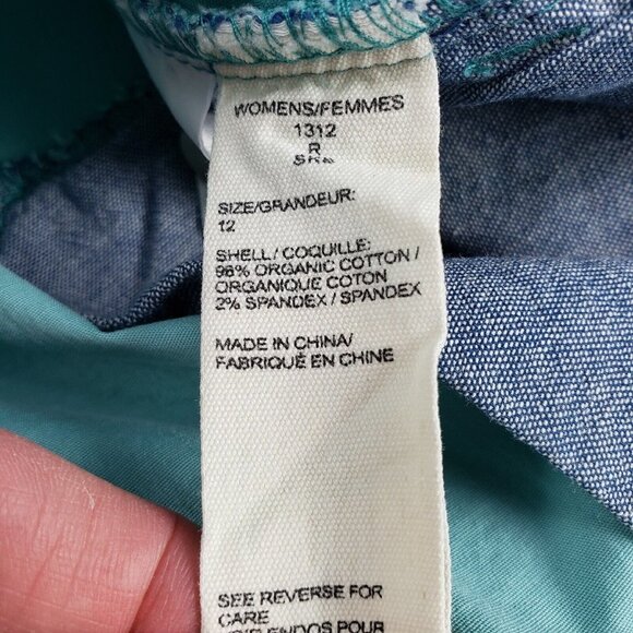 Woolrich Vista Point Eco Rich Capri Pants Teal Womens 12 Convertible Shorts - Picture 9 of 13